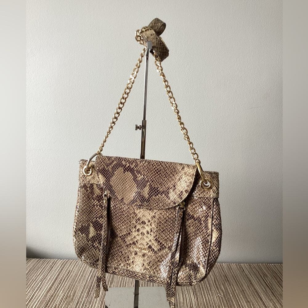 Cynthia Rowley Tan Print Medium Crossbody Purse Handbag